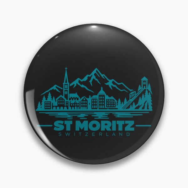 Item preview, St Moritz Switzerland Line Art Travel Poster designed and sold by CMYKStudio.