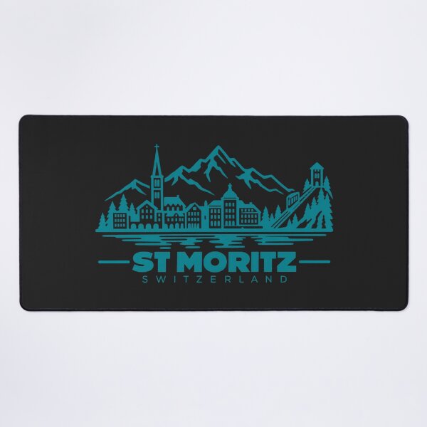Item preview, St Moritz Switzerland Line Art Travel Poster designed and sold by CMYKStudio.