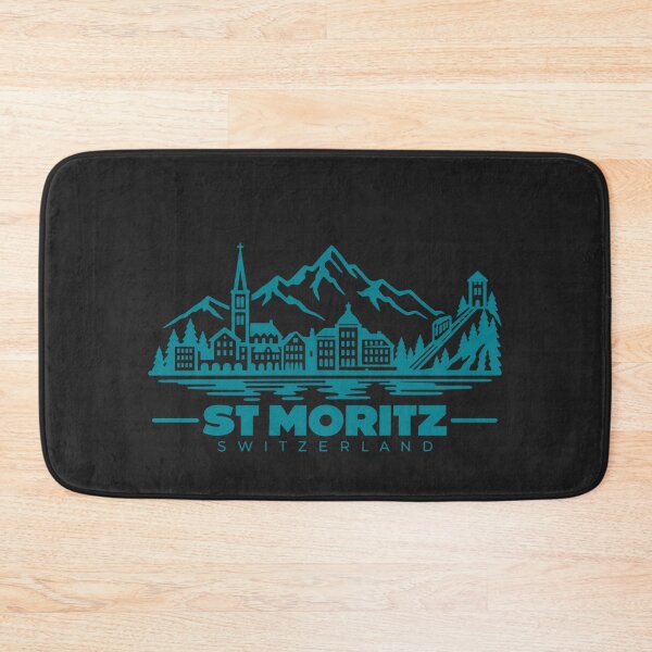 Item preview, St Moritz Switzerland Line Art Travel Poster designed and sold by CMYKStudio.