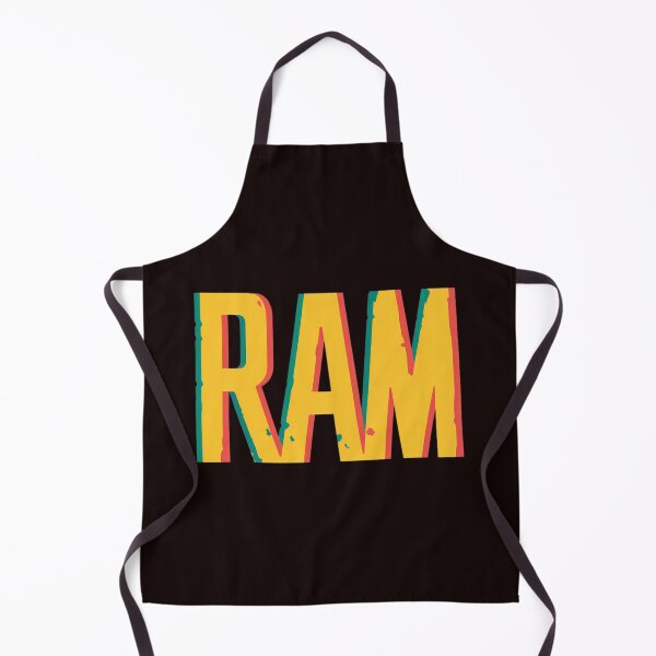 Item preview, Bold RAM Retro Distressed Typography Blue Yellow designed and sold by findOutDraw.