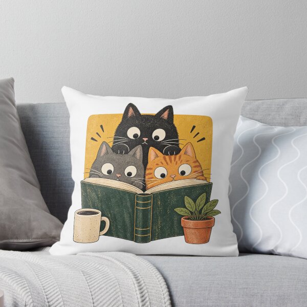 Item preview, Three Reading Cats Cozy Book Club designed and sold by VioletNance.