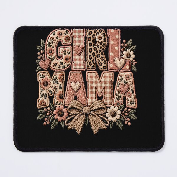 Item preview, Girl Mom Floral Gingham Leopard Heart Bow Vintage Retro Mama designed and sold by ArcaneArtistry.