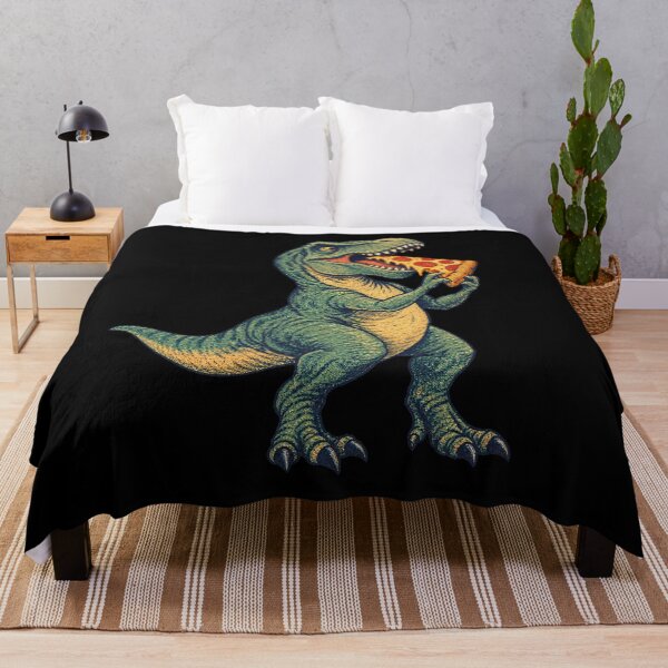Item preview, Vintage Dinosaur Eating Pizza Cute T-Rex Retro designed and sold by SOUFIANE1991.