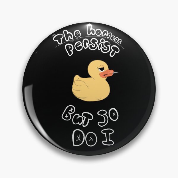 Item preview, The horrors persist duck sticker designed and sold by Rayvndoesart.