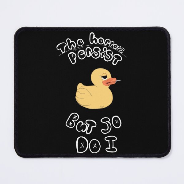 Item preview, The horrors persist duck sticker designed and sold by Rayvndoesart.