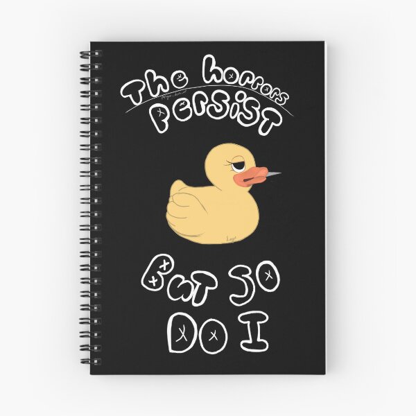 Item preview, The horrors persist duck sticker designed and sold by Rayvndoesart.