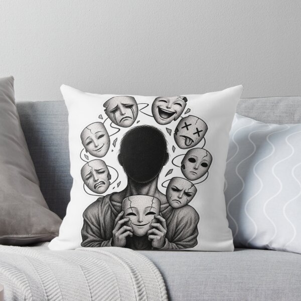 Item preview, Faceless Man Emotion Masks Surreal Dark Art designed and sold by NovaToons.