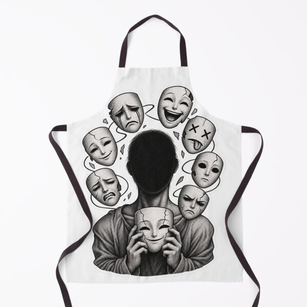 Item preview, Faceless Man Emotion Masks Surreal Dark Art designed and sold by NovaToons.
