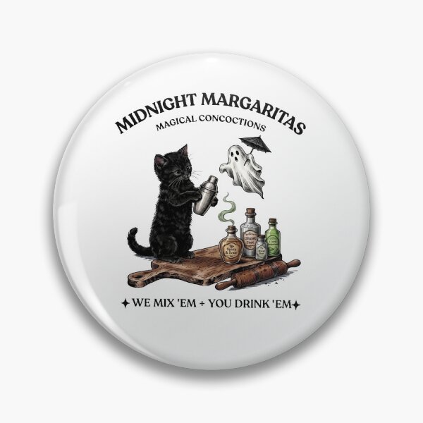 Item preview, Midnight Margaritas T-Shirt, Black Cat Margarita Tee, Witchy Cocktail designed and sold by flory-baff-mint.