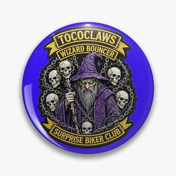 Item preview, Purple Wizard Bouncer Dark Sorcerer | Surprise Biker Club Patch Graphic designed and sold by TOCOCLAWS.