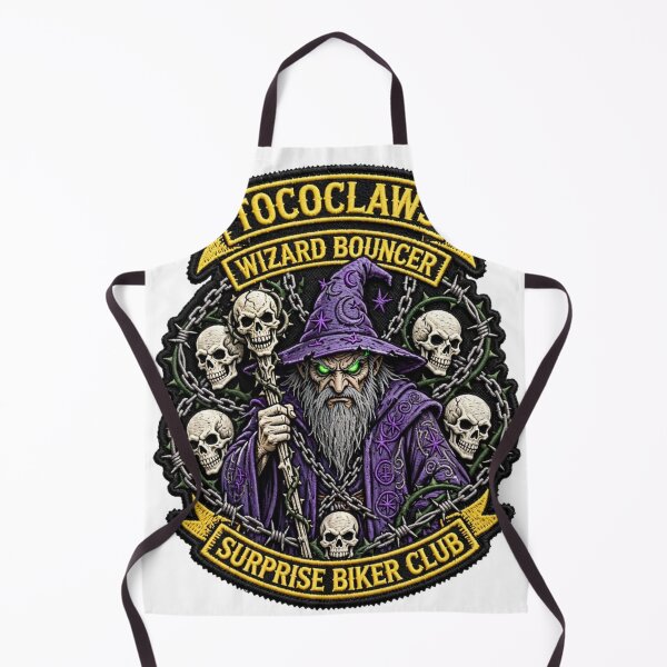 Item preview, Purple Wizard Bouncer Dark Sorcerer | Surprise Biker Club Patch Graphic designed and sold by TOCOCLAWS.