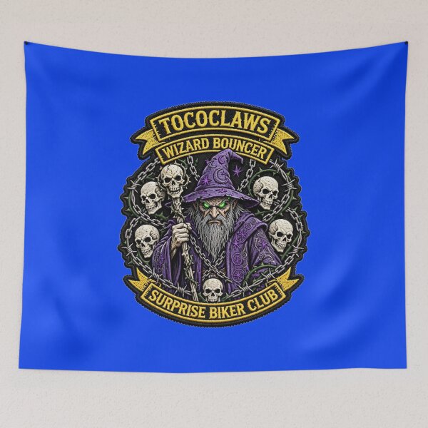 Item preview, Purple Wizard Bouncer Dark Sorcerer | Surprise Biker Club Patch Graphic designed and sold by TOCOCLAWS.