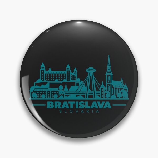 Artikelvorschau, Bratislava, Slowakei – Skyline-Poster (Linienkunst) entworfen und verkauft von CMYKStudio.