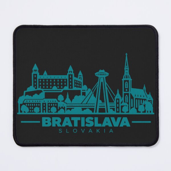 Item preview, Bratislava Slovakia Line Art Skyline Poster designed and sold by CMYKStudio.