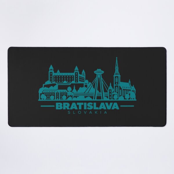Item preview, Bratislava Slovakia Line Art Skyline Poster designed and sold by CMYKStudio.