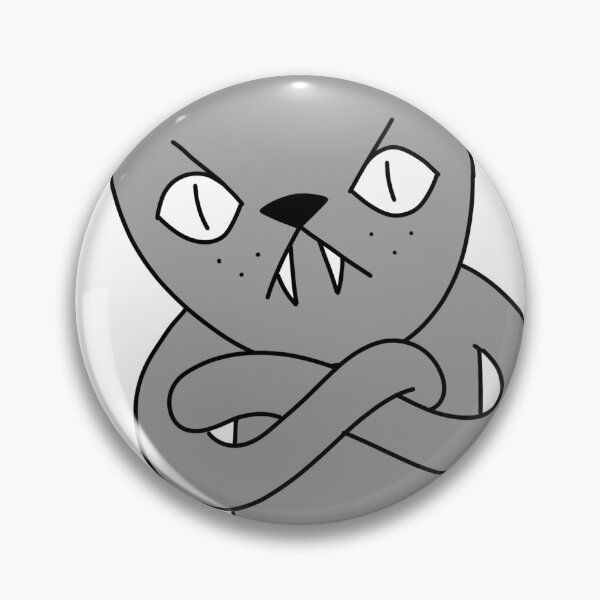 Item preview, mean cat arms crossed - gray designed and sold by motherbrainart.