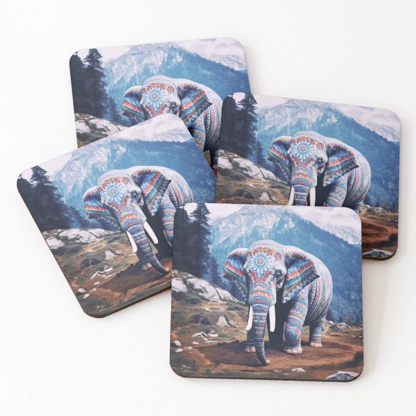 Item preview, Sacred Mandala Elephant in the Mountains designed and sold by MongLongStudio.