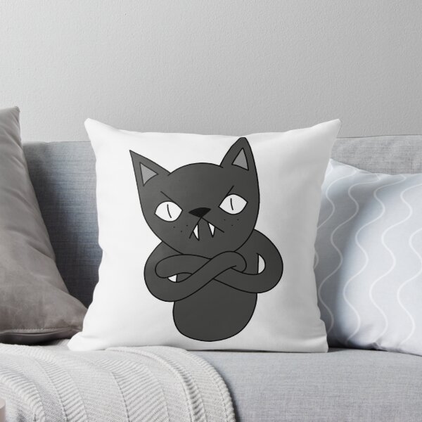 Item preview, mean cat arms crossed - black designed and sold by motherbrainart.