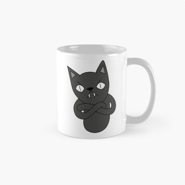 Item preview, mean cat arms crossed - black designed and sold by motherbrainart.