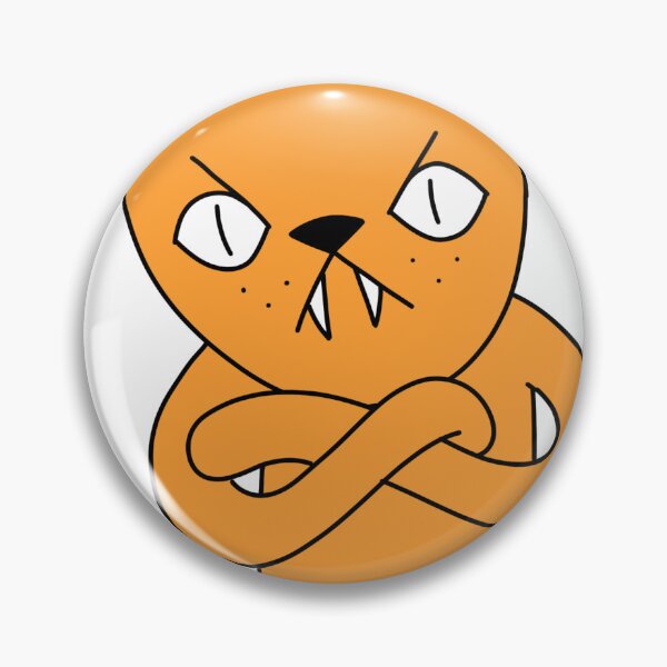 Item preview, mean cat arms crossed - orange designed and sold by motherbrainart.