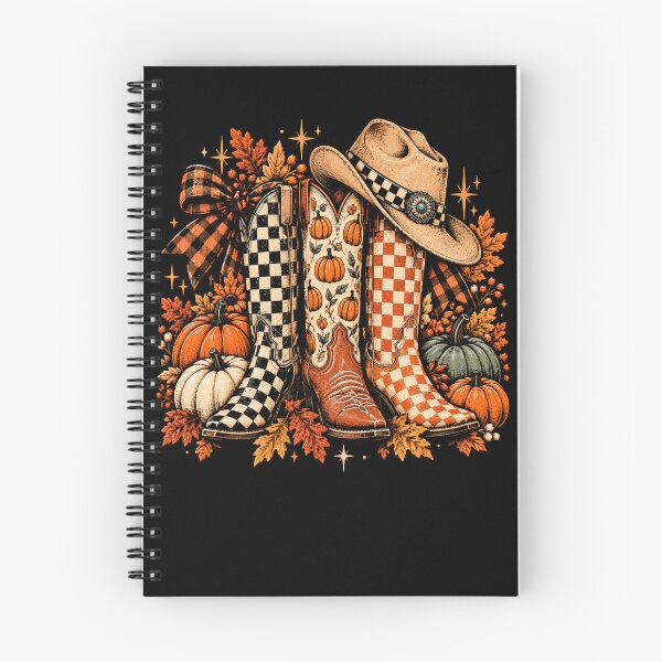 Item preview, Autumn Cowgirl Boots with Pumpkins & Checkerboard Fall Harvest designed and sold by ArcaneArtistry.