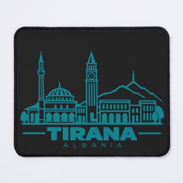 Item preview, Tirana Albania Line Art Skyline Poster designed and sold by CMYKStudio.