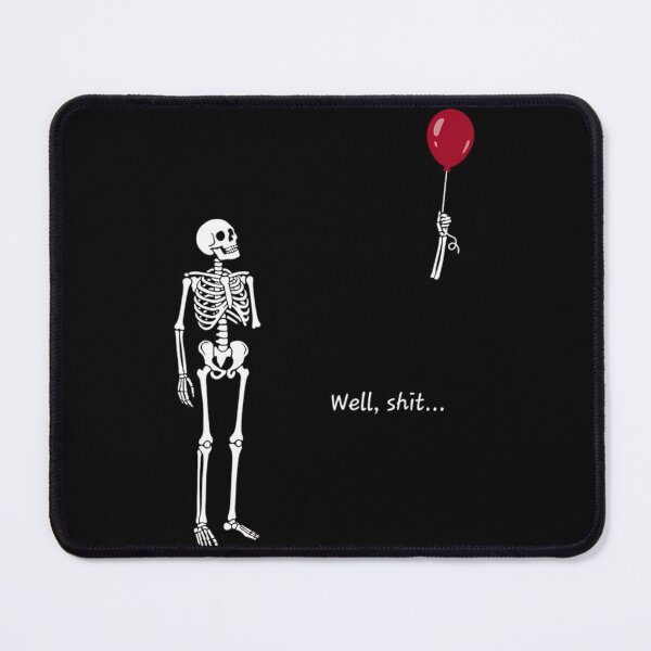 Item preview, Funny Skeleton Lost Arm Red Balloon Well Shit Dark Humor Classic designed and sold by kaeaerfurlern.