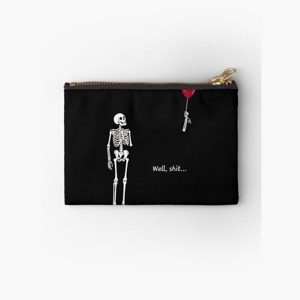 Item preview, Funny Skeleton Lost Arm Red Balloon Well Shit Dark Humor Classic designed and sold by kaeaerfurlern.