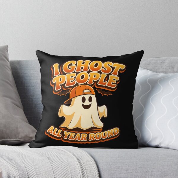 Item preview, I Ghost People All Year Round - Retro Funny Halloween Ghost designed and sold by Graphic Vibe Designs.