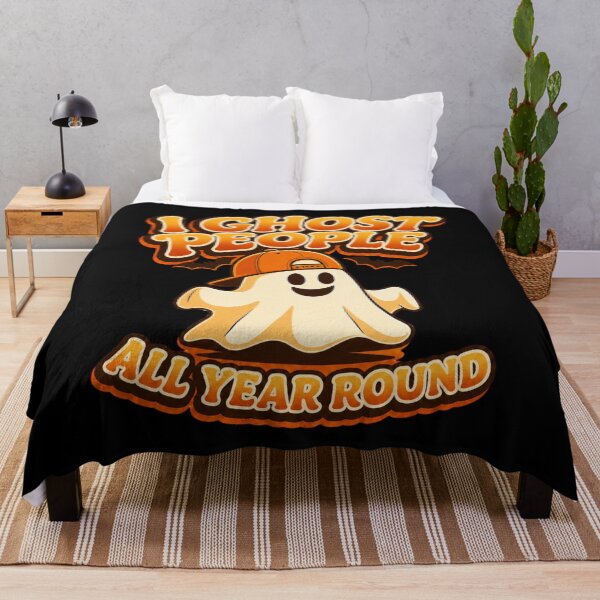 Item preview, I Ghost People All Year Round - Retro Funny Halloween Ghost designed and sold by Graphic Vibe Designs.