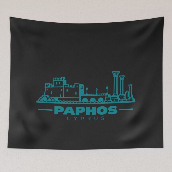 Item preview, Paphos Cyprus Line Art Landmark Poster designed and sold by CMYKStudio.