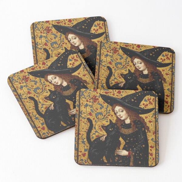 Item preview, Medieval Witch and Her Cat designed and sold by TheDarkWardrobe.