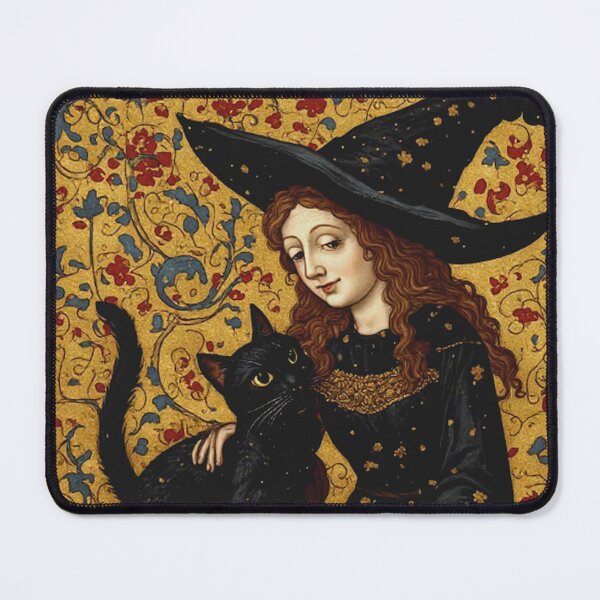 Item preview, Medieval Witch and Her Cat designed and sold by TheDarkWardrobe.