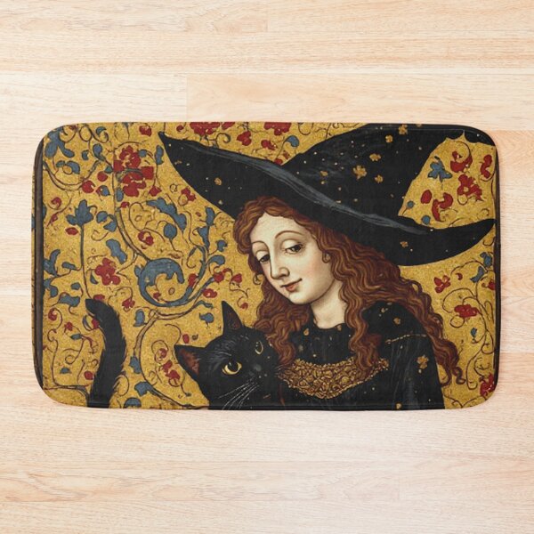 Item preview, Medieval Witch and Her Cat designed and sold by TheDarkWardrobe.