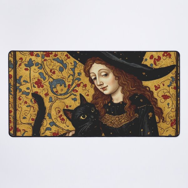 Item preview, Medieval Witch and Her Cat designed and sold by TheDarkWardrobe.
