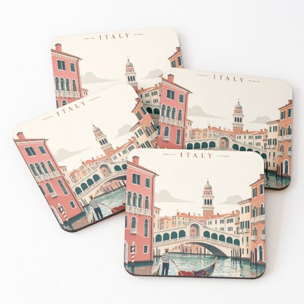 Item preview, Venice Italy Minimalist Travel Poster Gondola Canal designed and sold by JIGUWORLD.