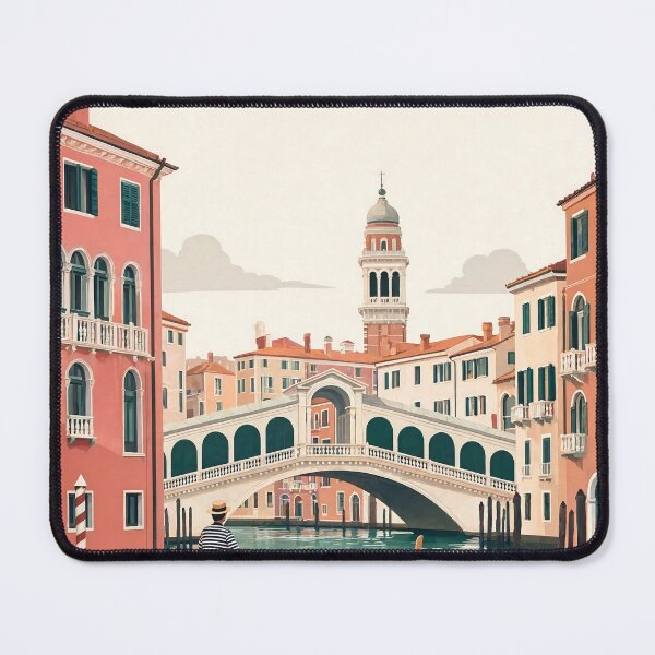 Item preview, Venice Italy Minimalist Travel Poster Gondola Canal designed and sold by JIGUWORLD.