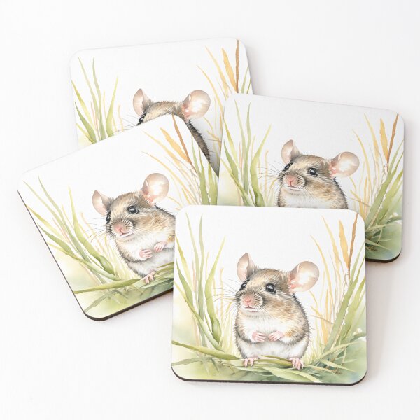 Item preview, Cute Watercolor Field Mouse in Grass designed and sold by Hackl20.