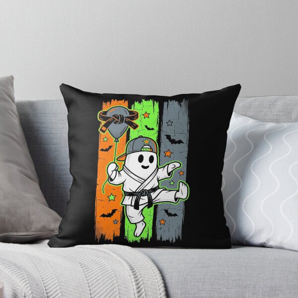 Item preview, Halloween Ghost Ninja Karate Kick Spooky Retro Martial Arts Costume designed and sold by ArcaneArtistry.