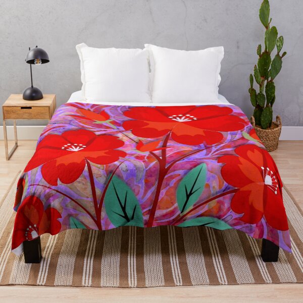Item preview, Red Flower Pattern designed and sold by ViaARTfactory.