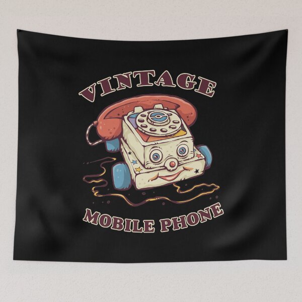 Item preview, Vintage Toy Mobile Phone Retro Cartoon Art designed and sold by Deliachmidt.