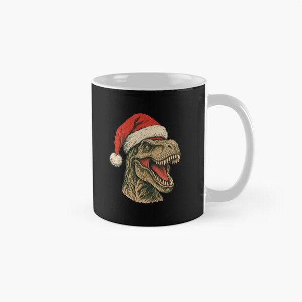 Item preview, Vintage Santa Hat T-Rex Dinosaur Christmas Retro Illustration designed and sold by SOUFIANE1991.