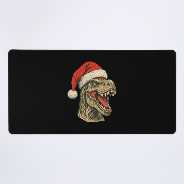 Item preview, Vintage Santa Hat T-Rex Dinosaur Christmas Retro Illustration designed and sold by SOUFIANE1991.