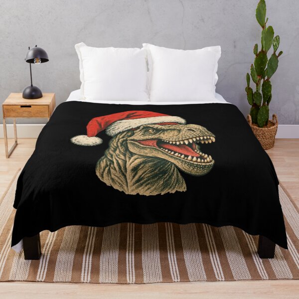 Item preview, Vintage Santa Hat T-Rex Dinosaur Christmas Retro Illustration designed and sold by SOUFIANE1991.