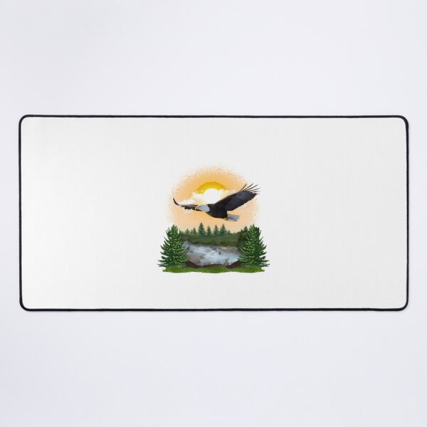 Item preview, Majestic Eagle Soaring High Nature Wildlife Illustration designed and sold by PetitRenard.