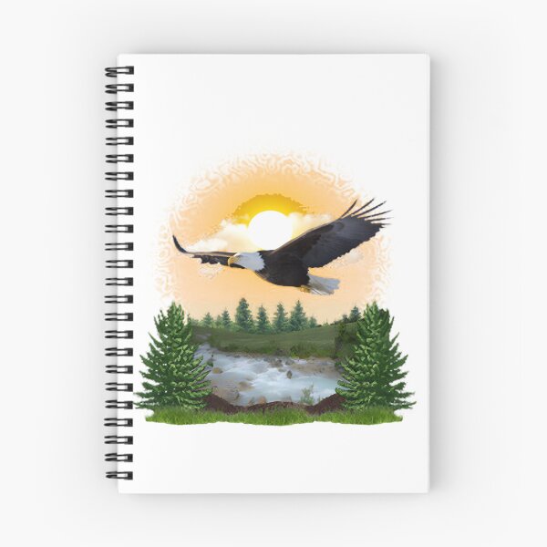 Item preview, Majestic Eagle Soaring High Nature Wildlife Illustration designed and sold by PetitRenard.