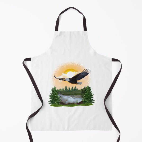 Item preview, Majestic Eagle Soaring High Nature Wildlife Illustration designed and sold by PetitRenard.