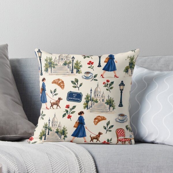 Item preview, Montmartre Street Scene, Impressionist Pattern designed and sold by CARRAANN.