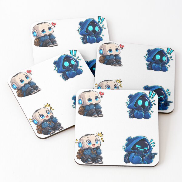 Item preview, Cute Cyber Bot Chibi Gamer Sticker Pack Blue Gaming Mascot designed and sold by NovaToons.