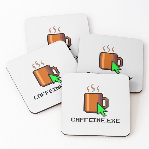 Item preview, Caffeine.exe Pixel Art Programmer Coffee Design designed and sold by pattman.